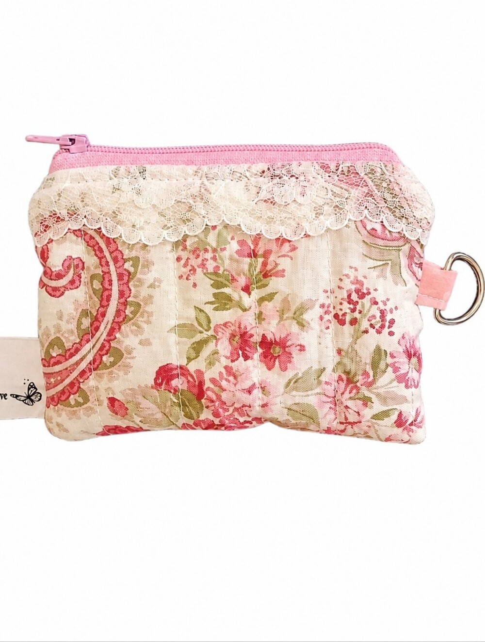 Handmade Quilted Zipper Pouch Wallet